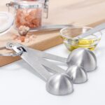 Stainless Steel Measuring Spoons Set - Stacking Metal Teaspoons & Tablespoons - 1/8, 1/4, 1/2 TSP, 1 TSP, 1/2, 1 Tbsp - Coffee & Spice Jars Scoop - Image 5