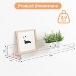 upsimples 6 Pack Acrylic Shelves for Wall Storage, 15" x 4“ Floating Bookshelves for Kids, Display Shelf Organizer for Bathroom, Bedroom, Living Room, Kitchen, Room Decor, Clear - Image 4