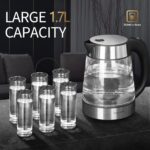 Taylor Swoden Glass Hot Water Kettle Electric for Tea and Coffee 1.7 Liter Fast Boiling Electric Kettle Cordless Water Boiler with Auto Shutoff & Boil Dry Protection - Image 6