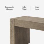 Maven Lane Zeno Bench – Grey Solid Wood – Ideal for Living Room, Entryway and Bedroom Décor - Image 6