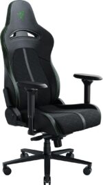 Razer Enki Gaming Chair: All-Day Comfort - Built-in Lumbar Arch - Optimized Cushion Density - Dual-Textured, Eco-Friendly Synthetic Leather - Reactive Seat Tilt & 152-Degree Recline - Black/Green - Image 2