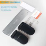 simpletome ONE Hand Tear Paper Towel Holder Under Cabinet Adhesive or Drilling Installation Aluminum Alloy + ABS (Black) - Image 7