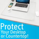 IMPRESA Clear Tempered Glass Desk Mat - 19 x 24 in, Clear - Table Protector & Desktop Mat for Office Accessories with Dry-Erase Surface & Preinstalled Rubber Feet - Image 3