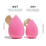 AOA Studio Collection makeup Sponge Set Latex Free and High-definition Set of 6 makeup Wonder blender For Powder Cream and Liquid, Super Soft Wonder Beauty Cosmetic - Image 8