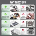 Vegetable Chopper Stainless Steel, 9-in-1 Mandoline Food Slicer for Kitchen, Veggie Chopper with Container, Vegetable Cutter for Salad,Potato,Carrot, Onion and Fruit, Home Essentials - Image 8