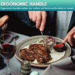 VIVANI 16 Piece Silverware Set for 4, Premium Stainless Steel Cutlery Set, Utensil Sets, Flatware Sets for 4, Forks Spoons and Knives Set Dishwasher Safe for Home Kitchen - Image 6