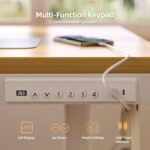 Claiks Bamboo Standing Desk with Drawers, 48×24 Inch Adjustable Stand Up Desks, Quick Install Computer Desk with USB and TapeC Ports, Bamboo - Image 6