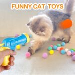 31Pcs Cat Ball Toy Launcher Gun,Cat Balls Fetch Toy,30Pcs Plush Fuzzy Balls Launcher Cat Toy for Cats with 1 Gun,Funny Interactive Cat Toys for Bored Indoor Adult Cats,Cute Kitten Kitty Toys - Image 8