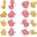 Animal Cookie Cutters With Plunger Stamps Set,8 Piece 3D Animal Embossing Cutters For Biscuit Fondant Cheese Baking Molds - Image 4