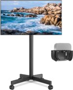 Rfiver Mobile TV Cart Rolling TV Stand for 23-65 Inch Screens, Portable TV Stand on Wheels with Tilt and Height Adjustable, Outdoor TV Mount Stand Holds up to 88 lbs for Home Office MAX VESA 400x400mm - Image 2