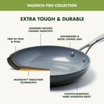 GreenPan Valencia Pro Hard Anodized Healthy Ceramic Nonstick 8QT Stock Pot with Lid, PFAS-Free, Induction, Dishwasher Safe, Oven Safe, Gray - Image 5