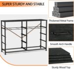 Furnulem Bedroom Dresser 55”Long TV Stand Entertainment Center Dresser & Chests of Drawers,10 Storage Fabric Drawer Dressers,Sturdy Metal Frame Tall Dresser for Living Room, Entryway,Black Oak - Image 9