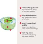 ZYLISS Easy Spin Salad Spinner, Large, Green, BPA Free - Image 5