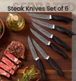 Knife Set, 15 Pieces Kitchen Knife Set with Built in Sharpener, High Carbon German Stainless Steel Knife Block Set, Dishwasher Safe - Image 4