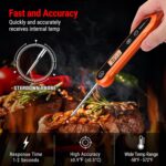 ThermoPro Digital Instant Read Meat Thermometer for Grilling Waterproof Kitchen Food Thermometer with Calibration & Backlight Baking Bread Candy Thermometer Cooking Tools Utensils - Image 3