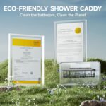 Veken Shower Caddy 6-Pack, Advanced Rustproof Design, No Drilling Adhesive Shelves, Rack with Soap Holder, Large Capacity Bathroom Organizers and Storage, Wall-Mounted Kitchen & Home Decor - Image 7