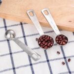 Stainless Steel Measuring Spoons Set - Stacking Metal Teaspoons & Tablespoons - 1/8, 1/4, 1/2 TSP, 1 TSP, 1/2, 1 Tbsp - Coffee & Spice Jars Scoop - Image 6