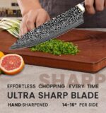 Knife Set, 15 Pieces Kitchen Knife Set with Built in Sharpener, High Carbon German Stainless Steel Knife Block Set, Dishwasher Safe - Image 8