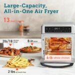 COSORI 11-in-1 Air Fryer Oven , 13Qt Small Footprint Airfryer combo with Rotisserie, Toast, Bake, Roast, Reheat Functions and more, Recipe Book & 6 Accessories Included, Perfect for Small Contertop - Image 6