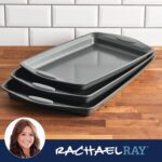 Rachael Ray Nonstick Bakeware Set with Grips, Nonstick Cookie Sheets / Baking Sheets - 3 Piece, Gray with Sea Salt Gray Grips - Image 10