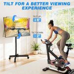 Rfiver Mobile TV Cart Rolling TV Stand for 23-65 Inch Screens, Portable TV Stand on Wheels with Tilt and Height Adjustable, Outdoor TV Mount Stand Holds up to 88 lbs for Home Office MAX VESA 400x400mm - Image 4