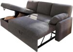 VanAcc Sofa Bed, Sleeper Sofa with Storage Chaise- 2 in 1 Pull Out Couch Living Room, Comfy Sleeper Couch, Grey Boucle - Image 8