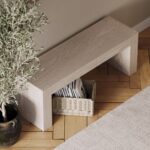 Maven Lane Zeno Bench – Grey Solid Wood – Ideal for Living Room, Entryway and Bedroom Décor - Image 3