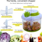 Brieftons QuickPull Manual Food Chopper: Large 4-Cup Powerful Hand Pull Chopper/Mincer/Mixer Blender to Chop Onion, Garlic, Vegetables, Fruits, Herbs for Salsa, Salad, Pesto, Puree, Indian Cooking - Image 9