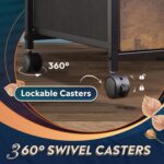 DEVAISE 2 Drawer Mobile File Cabinet, Rolling Printer Stand with Open Storage Shelf, Fabric Vertical Filing Cabinet fits A4 or Letter Size for Home Office, Rustic Brown Wood Grain Print - Image 7