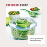 ZYLISS Easy Spin Salad Spinner, Large, Green, BPA Free - Image 6