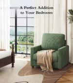 Kidirect 35.5in Corduroy Sofa Accent Chair, Tool-Free Setup Living Room Couch Accent Chairs, Reading Chair for Bedroom 22.5in Extra Deep Seats, Comfy Arm Chairs for Office, All-Wood Reading Nook Green - Image 9