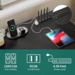 YITAHOME L Shaped Desk with Power Outlets, 60 Inch Computer Desk Corner Desk with File Drawer, Home Office Desk with Monitor Stand & Storage Shelves, L-Shaped Desk with File Cabinet, Dark Black - Image 5