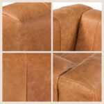 Poly & BARK Canale 99” Sofa – Modern 3-Seater Couch for Living Rooms – Performance Fabric Upholstery, High-Density Foam Cushions, Tapered Legs, Minimal Assembly – Cognac Tan - Image 7