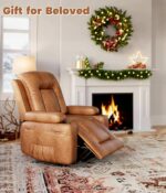 GarveeHome Power Lift Recliner Chair - Heat and Massage, Faux PU Electric Lift Recliner for Elderly & Mobility Impaired, Adjustable Back and Legs, Heavy Duty Lift Chair for Seniors - Image 3