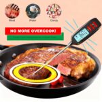 Antonki Meat Thermometer Digital, Smart Instant Read Food Thermometer with Super Long Probe for Cooking Grilling Baking Kitchen Candy BBQ Oil Liquid, Backlit Display, Battery Included - Image 8
