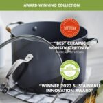 GreenPan Valencia Pro Hard Anodized Healthy Ceramic Nonstick 8QT Stock Pot with Lid, PFAS-Free, Induction, Dishwasher Safe, Oven Safe, Gray - Image 3