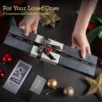 Japanese Chef Knife, 8 Inch Damascus Kitchen Knife with VG10 Steel Core, Professional Black Forged Kitchen Knives with Ergonomic Handle, Leather Sheath & Luxury Gift Box, Cooking Gifts for Men Women - Image 9