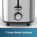BLACK+DECKER® 2-Slice Toaster with 7 Toast Shade Settings, Extra-Wide Slots for Bagels, Stainless Steel Exterior Finish - Image 7