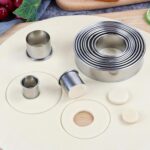 Round Cookie Cutters Set 12 Pieces Bistcuit Cookie Cutters Circle Pastry Cutters Round Donut Ring Molds for Baking for Pastries Doughs Doughnuts - Image 7