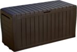 Keter Marvel Plus 71 Gallon Resin Outdoor Storage Box for Patio, Balcony & Garden – Weather‑Resistant Deck Box for Cushions, Pillows, Pool Floats & Tools, Brown - Image 2