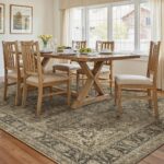 10x14 Brown Area Rug Vintage Living Room Bedroom Washable Carpet Non-Slip Soft Low Pile Distressed Indoor Large Throw Rug for Dining Room Office - Image 5