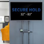 VIVO Mobile TV Cart for 32 to 83 inch Screens up to 110 lbs, LCD LED OLED 4K Smart Flat and Curved Panels, Rolling Stand with Laptop DVD Shelf, Locking Wheels, Max VESA 600x400, Black, STAND-TV03E - Image 9