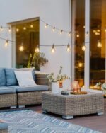 Brightown Outdoor String Lights 29 Feet G40 LED Patio Lights, Plug-in, 13 Plastic Edison Bulbs(1 Spare), Waterproof Connectable Hanging Light for Backyard Porch Balcony Party Decor, E12 Base, Black - Image 10