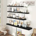 Floating Shelves for Wall 72"W x 11.6"D x 2"H, Long Engineered Wood Wall Shelves with Invisible Brackets for Living Room Bedroom Bathroom Office Kitchen Decor and Storage, Black Finish, Set of 1 - Image 7