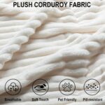 Shintenchi Boneless Couches for Living Room,Modular Sectional Sofa with 2 Cup Holders,Memory Foam Cloud Couch with L Shaped Oversized Chaise,No Assembly Needed Plush Corduroy Sofa,White - Image 5