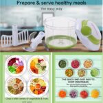 Brieftons QuickPull Manual Food Chopper: Large 4-Cup Powerful Hand Pull Chopper/Mincer/Mixer Blender to Chop Onion, Garlic, Vegetables, Fruits, Herbs for Salsa, Salad, Pesto, Puree, Indian Cooking - Image 6