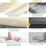 7 Pieces Outdoor Patio Furniture Sets with Glass Tea Table, PE Rattan Wicker Patio Conversation Set with Washable Cushions, Outdoor Patio Sectional Sofa Couch, Beige - Image 5