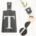 Jetec Cutting Board Eat Sign Set Hanging Art Kitchen Eat Sign Fork and Spoon Wall Decor Rustic Primitive Country Farmhouse Kitchen Decor for Home Decoration(Black, White, Gray) - Image 4