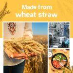 Teivio 32-Piece Kitchen Plastic Wheat Straw Dinnerware Set, Service for 8, Unbreakable Modern Dish Set - Dinner Plate/Dessert Plate/Cereal Bowl/Cup, for Apartment Essentials, Outdoor Camping,Black - Image 6