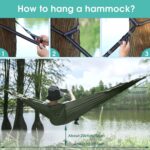 G4Free Large Camping Hammock with Mosquito Net 2 Person Pop-up Parachute Lightweight Hanging Hammocks Tree Straps Swing Bed for Outdoor Backpacking Backyard Hiking - Image 8